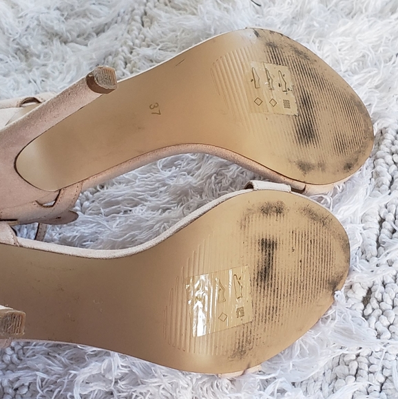 Topshop Nude Ankle Strap Heels - Picture 6 of 8